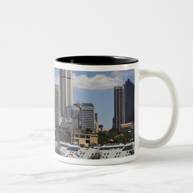 Caneca De Café Em Dois Tons Austrália, Sydney, Potts Point. Sydney Skyline. (Direita)