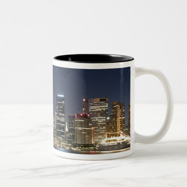 Caneca De Café Em Dois Tons Austrália, Sydney. Skyline com a Ópera vista (Direita)