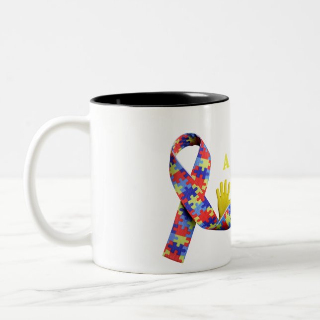 Caneca De Café Em Dois Tons Autism (Esquerda)