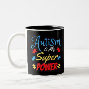 Caneca De Café Em Dois Tons Autismo É Meu Superpoder