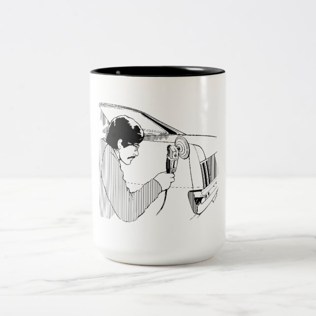 Caneca De Café Em Dois Tons Auto trabalhador do corpo (Centro)