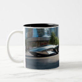 Caneca De Café Em Dois Tons Auto Uau! Carro Futuro