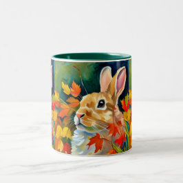 Caneca De Café Em Dois Tons Autumn Bunny