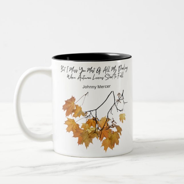 Caneca De Café Em Dois Tons Autumn Deixa Coffee Coffee Mug (Esquerda)
