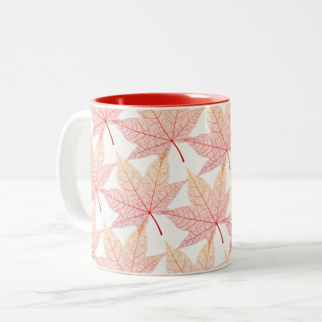 Caneca De Café Em Dois Tons Autumn Fall Deixa Mug (Frente Esquerda)
