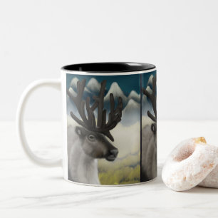 Caneca De Café Em Dois Tons Autumn Reverie: Majexpressa Reindeer