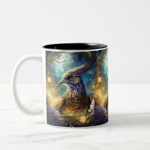 Caneca De Café Em Dois Tons ave majestosa e alusiana inspirada