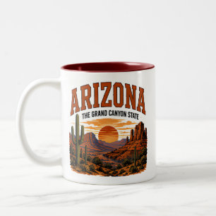 Caneca De Café Em Dois Tons Aventura do pôr do sol no deserto do Arizona