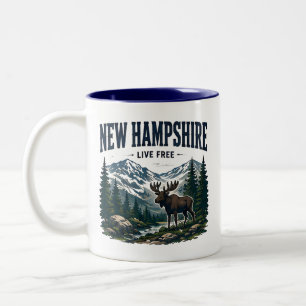 Caneca De Café Em Dois Tons Aventura nas Montanhas Brancas de New Hampshire