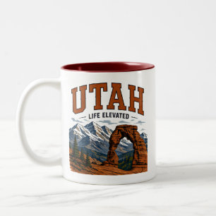 Caneca De Café Em Dois Tons Aventura no Canyon Vermelho de Utah