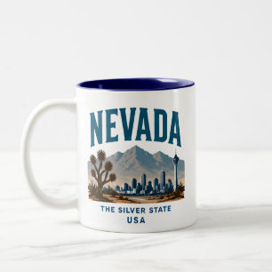 Caneca De Café Em Dois Tons Aventura no Deserto de Nevada