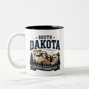 Caneca De Café Em Dois Tons Aventura no Monumento de Dakota do Sul