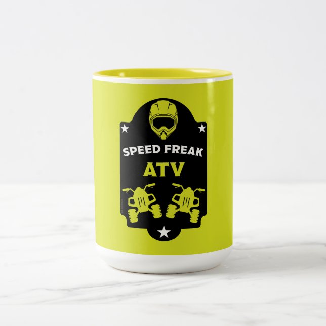 Caneca De Café Em Dois Tons Aventuras de quad Atv r (Centro)
