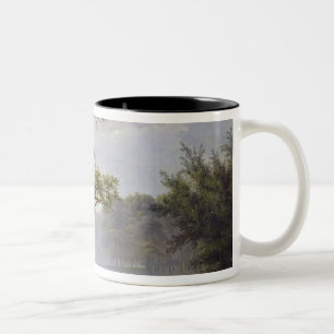 Caneca De Café Em Dois Tons Aves aquáticas da caça, 1828