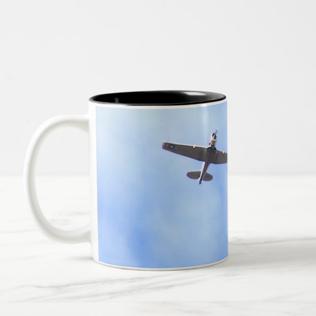 Caneca De Café Em Dois Tons Avião de guerra (Esquerda)