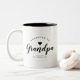 Caneca De Café Em Dois Tons Avô | Anúncio personalizado de novo bebê