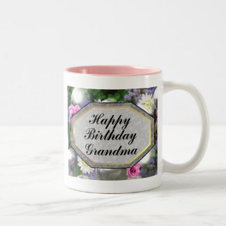 Caneca De Café Em Dois Tons Avó do feliz aniversario