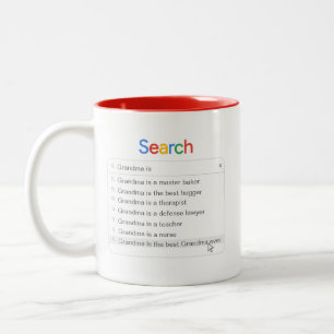 Caneca De Café Em Dois Tons Avó Engraçada Pesquisa Frases Personalizadas de Au