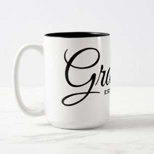 Caneca De Café Em Dois Tons Avó est 2021 Mug