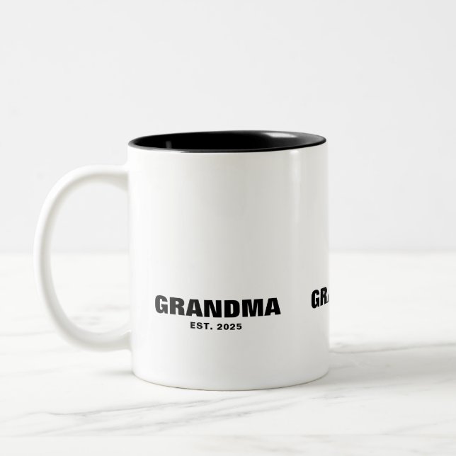 Caneca De Café Em Dois Tons Avó Estabeleceu Novo Presente de Avó (Esquerda)