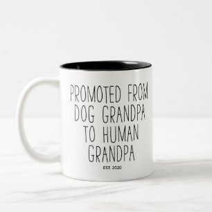 Caneca De Café Em Dois Tons Avô Humano Personalizado Promovido Engraçado