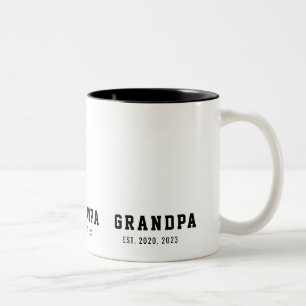 Caneca De Café Em Dois Tons Avô Ousado Preto E Branco Estabelecido