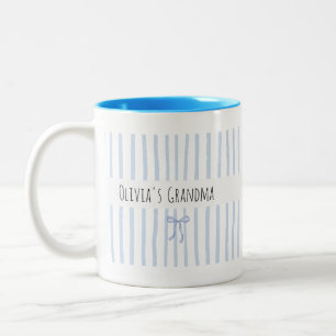 Caneca De Café Em Dois Tons Avó Personalizada Nome do Neto Personalizado