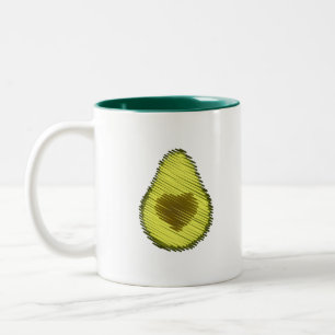 Caneca De Café Em Dois Tons Avocado Love Scribble