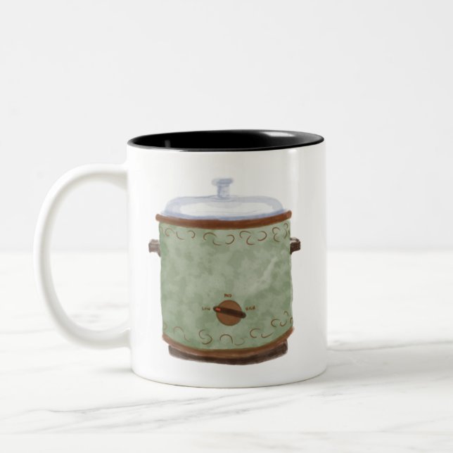 Caneca De Café Em Dois Tons Avocado Slow Cooker Mug (Esquerda)