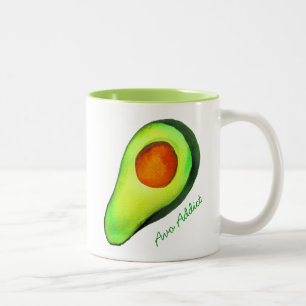 Caneca De Café Em Dois Tons Avocado viciado em arte verde