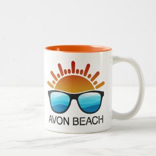 Caneca De Café Em Dois Tons Avon Beach North Carolina