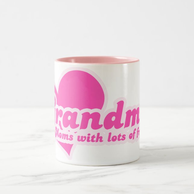 Caneca De Café Em Dois Tons Avós são Mães com muitos Glacés (Centro)