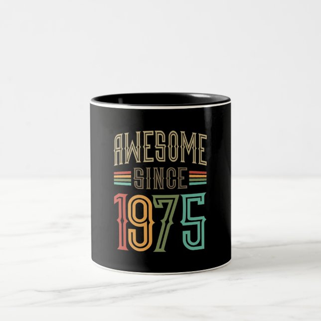 Caneca De Café Em Dois Tons Awesome Since 1975 47th Birthday Funny Retro (Centro)