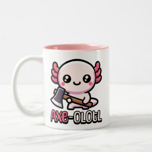 Caneca De Café Em Dois Tons Ax-Olotl! Trapalha Axolotl