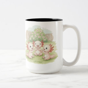 Caneca De Café Em Dois Tons Axolote Bebê & Amigos