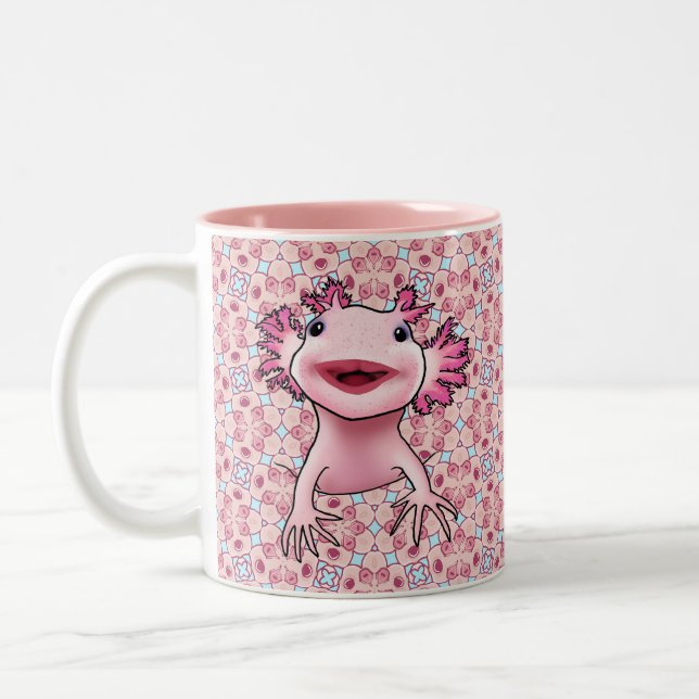 Caneca De Café Em Dois Tons Axolotl (Esquerda)