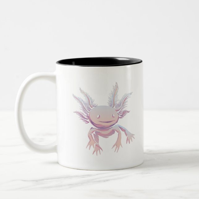 Caneca De Café Em Dois Tons Axolotl Realistic (Esquerda)
