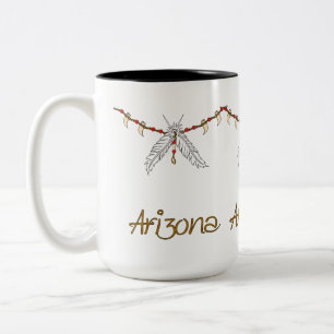 Caneca De Café Em Dois Tons AZ Feather Necklace