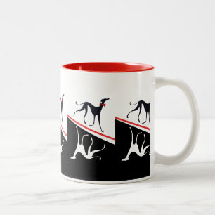 Caneca De Café Em Dois Tons Azawakhs em festa!