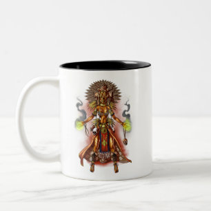 Caneca De Café Em Dois Tons Aztec mitologia Deus Manágua