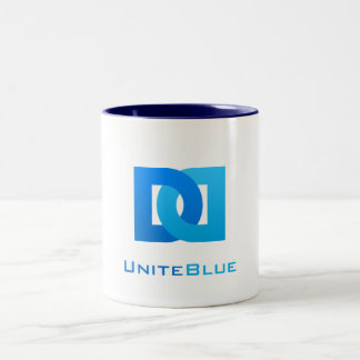 Caneca De Café Em Dois Tons Azul da bebida