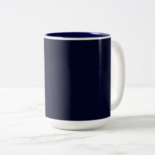 Caneca De Café Em Dois Tons Azul Escuro Elegante e Simples