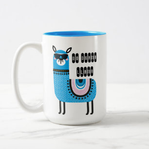 Caneca De Café Em Dois Tons Azul Legal Sem Drama Llama