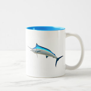 Caneca De Café Em Dois Tons Azul Marlin Game Fish