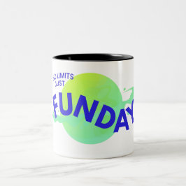 Caneca De Café Em Dois Tons Azul Moderno Sem Limites Apenas A Mug Fundiária