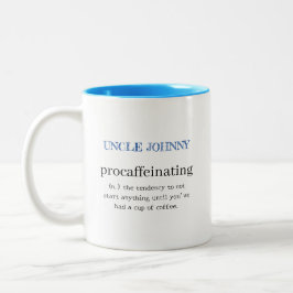 Caneca De Café Em Dois Tons Azul personalizado de procafeinação