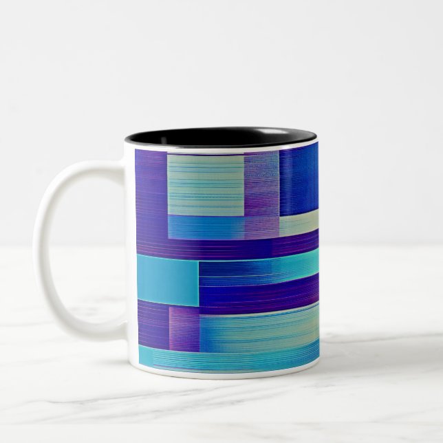 Caneca De Café Em Dois Tons azul rico (Esquerda)