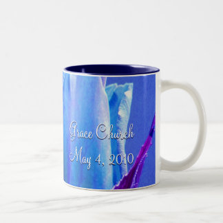 Caneca De Café Em Dois Tons Azul Rosa Delight