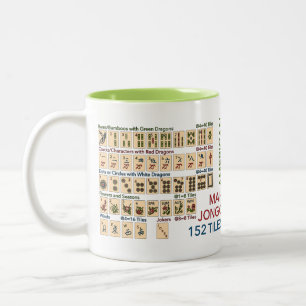 Caneca De Café Em Dois Tons Azulejos Americanos de Mah Jongg