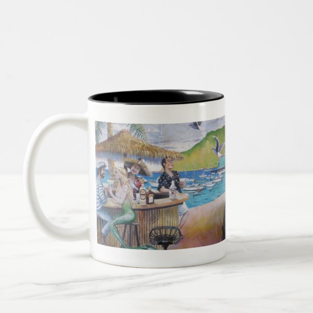 CANECA DE CAFÉ EM DOIS TONS AZULEJOS DA ILHA CATALINA (Esquerda)